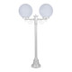 Siena Twin 30cm Spheres Short Post - White Finish / E27 Siena Twin 30cm Spheres Short Post - White Finish / E27